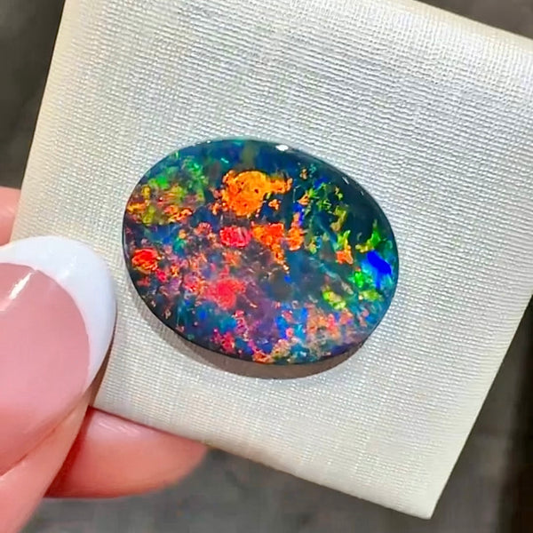 6.09ct black opal 19.1x15.3x2.9MM