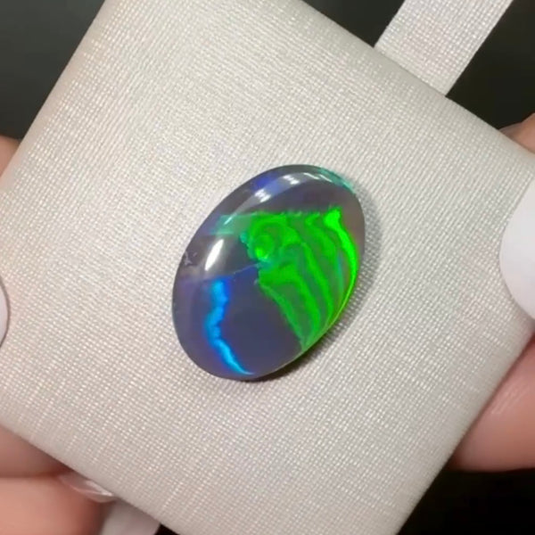 4.03ct black opal 15.2x 10.8x3.6MM