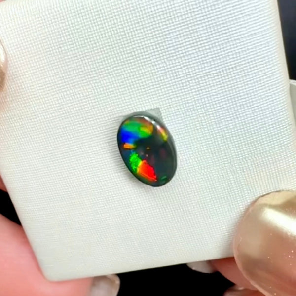 0.86ct black opal 9x 6.1x2.3MM