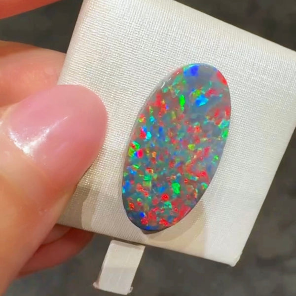 8.6ct black opal 25.2x 13.8x3.5MM