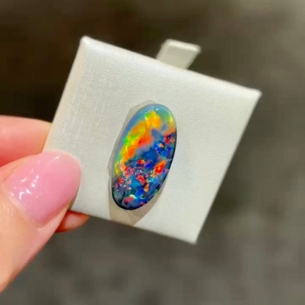 9.88ct black opal 23.3x11.5x5.4MM