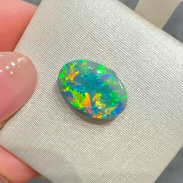 2.13ct black opal 13.3x 9.2x2.8MM