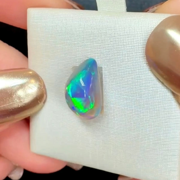 3.83ct black crystal opal 13.1x8.4x7MM