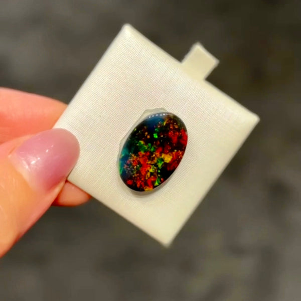 8.29ct black opal 19.6x13.2x4.6MM