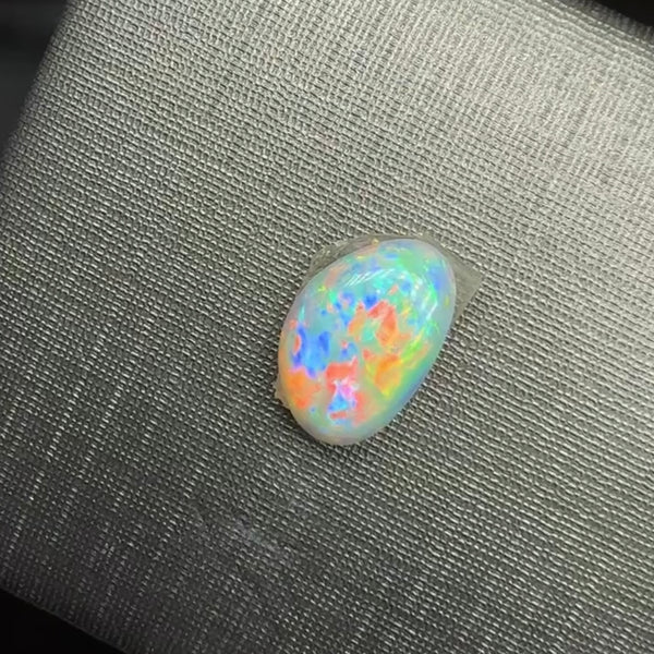 0.93ct black crystal opal 9.5x6.3x2.6MM
