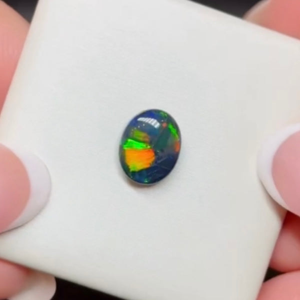 1.77ct black opal 10x 8x3.3MM