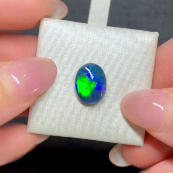 3.46ct black opal 11.5x 9.3x5.2MM
