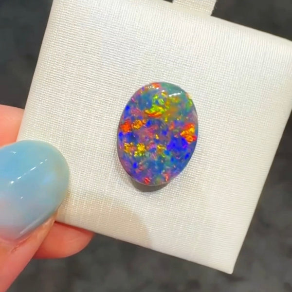 4.55ct black opal 14.4x11x4.7MM