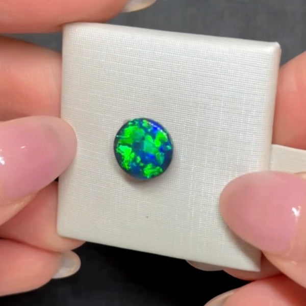 2.18ct black opal 10.2x 10.2x3.3MM
