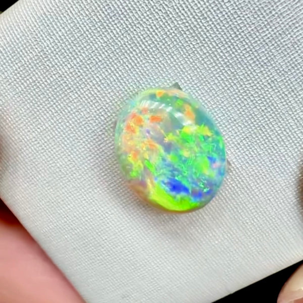 3.5ct black crystal opal 11.1x 9.1x5.5MM
