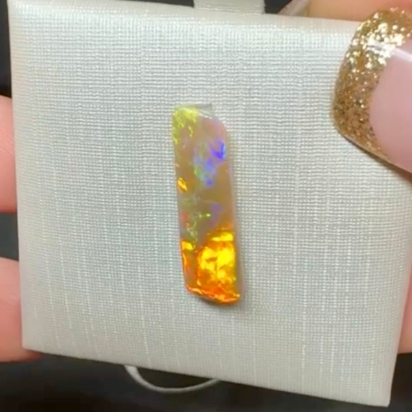 1.45ct black crystal opal 18.5x 5.5x2MM