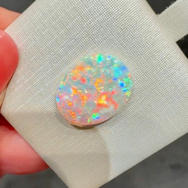 3.05ct black crystal opal 15.2x12.1x2.8MM