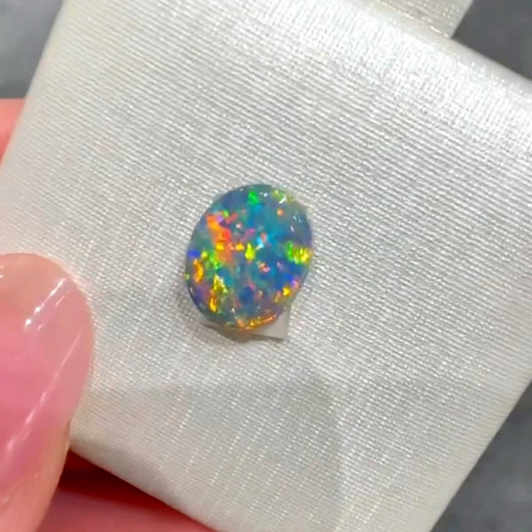 1.09ct black opal 9.2x 7.4x2.3MM