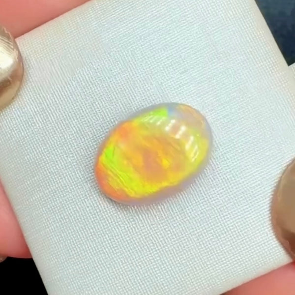 3.55ct black crystal opal 13.9x 10x3.8MM
