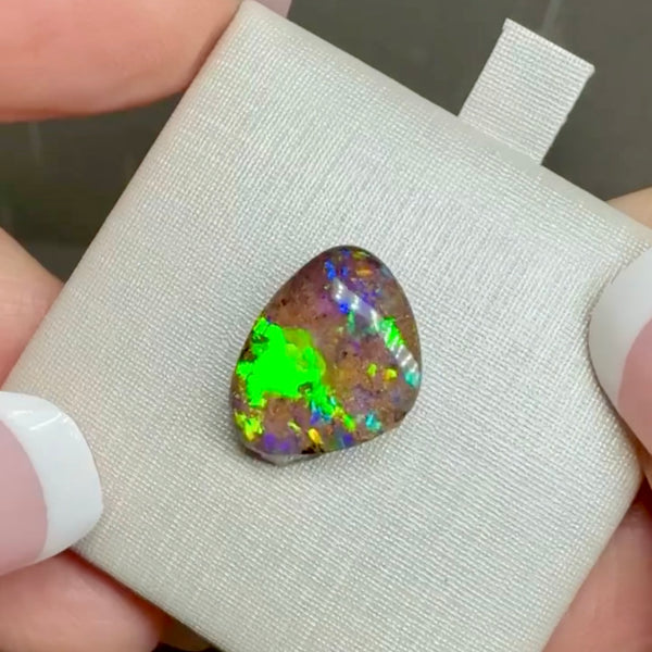 4.2ct boulder opal 13.4x10.3x3.7MM