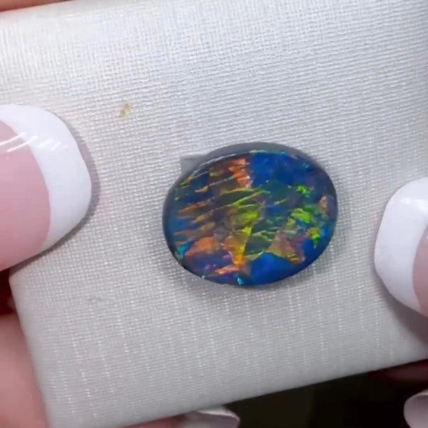 3.23ct black opal 13.6x11.3x3MM