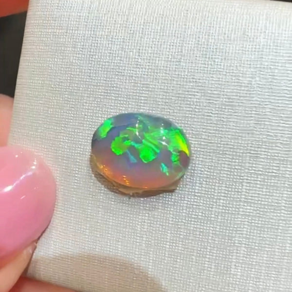 1.7ct black crystal opal 10.7x7.9x3.2MM