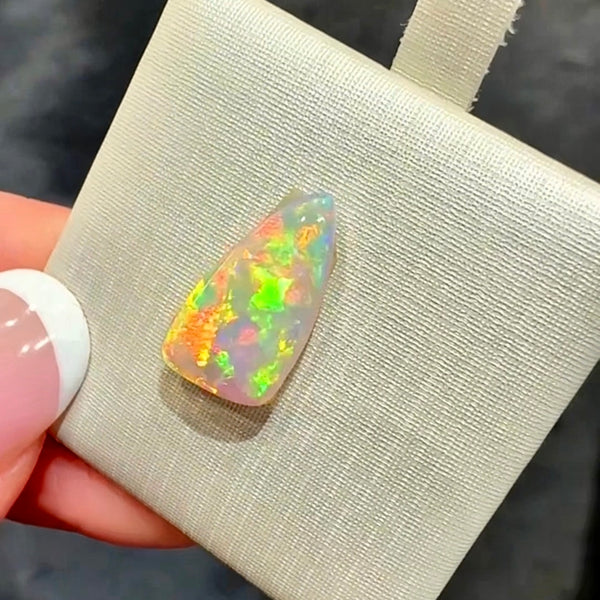 2.95ct black crystal opal 14.8x8.7x3.7MM