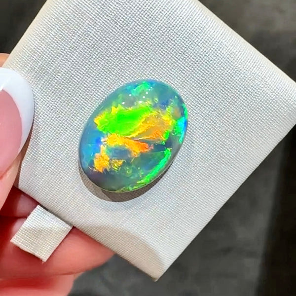 7.01ct black opal 16.7x12.4x5.3MM