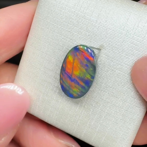 2.93ct black opal 12.9x 8.5x3.8MM