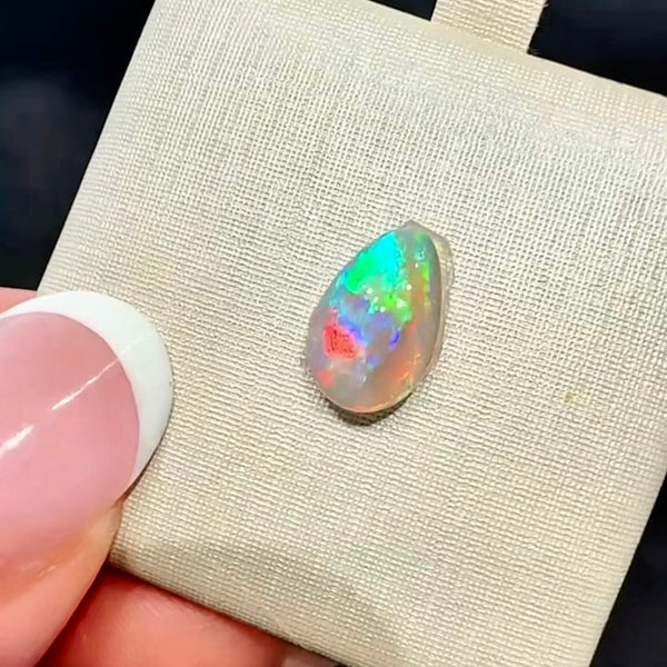 1.25ct black crystal opal 10.5x6.9x3MM