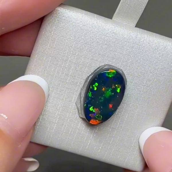 3.69ct black opal 15x 9.6x4MM