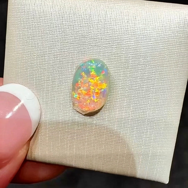 1.92ct black crystal opal 10.4x7.5x3.9MM