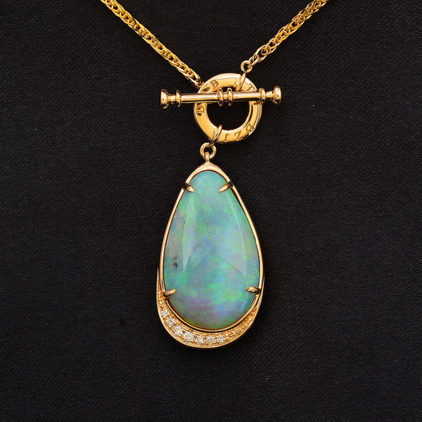 Minimalist Opal Pendant Necklace - Create your own