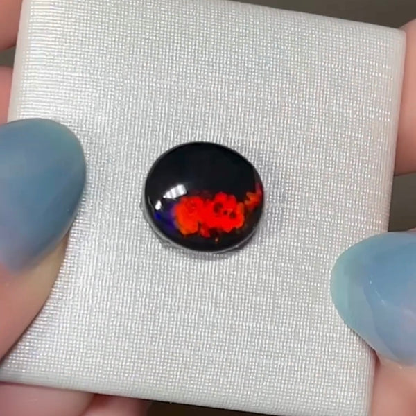 2.96ct black opal 11x 10.1x4MM