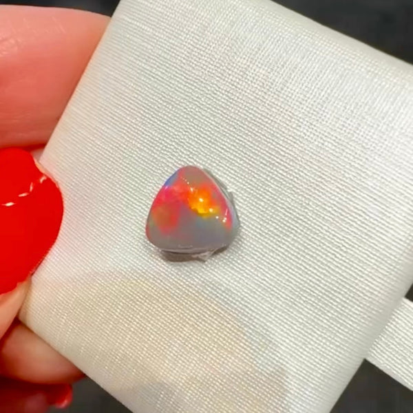 1.11ct black opal 7.4x 7.7x3.3MM