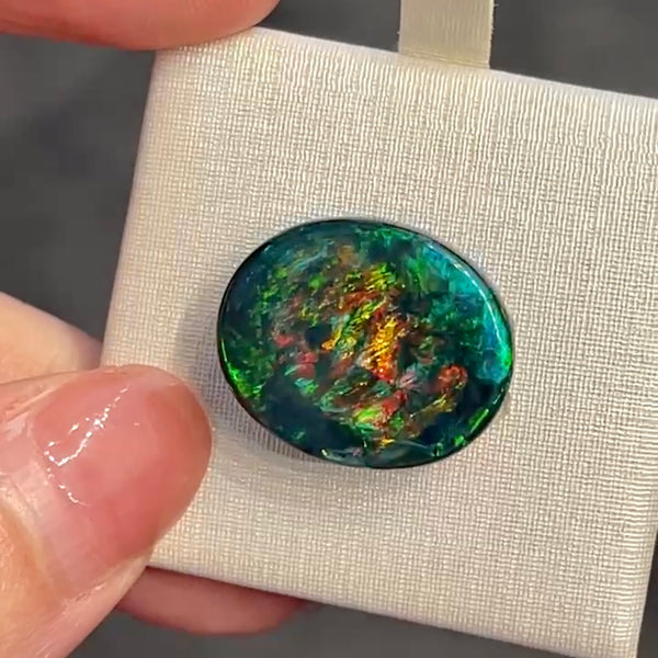 11.8ct black opal 19.22x15.88x6.39MM