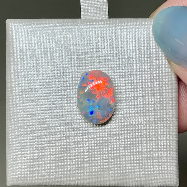 1.89ct black crystal opal 11.5x8.3x3.2MM