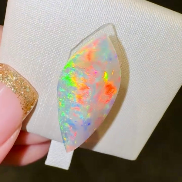 8.33ct black crystal opal 27.1x 11.3x5.5MM