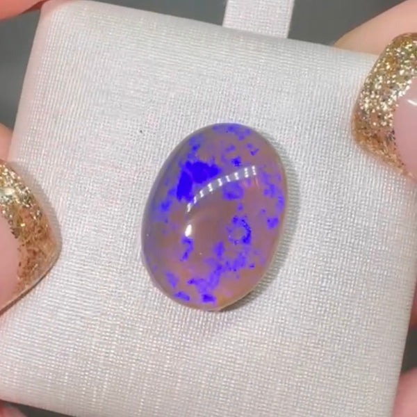 6.46ct black crystal opal 15.6x 11.3x5.8MM